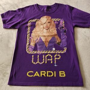 Cardi B Purple Tshirt With Graphics WAP Size Small